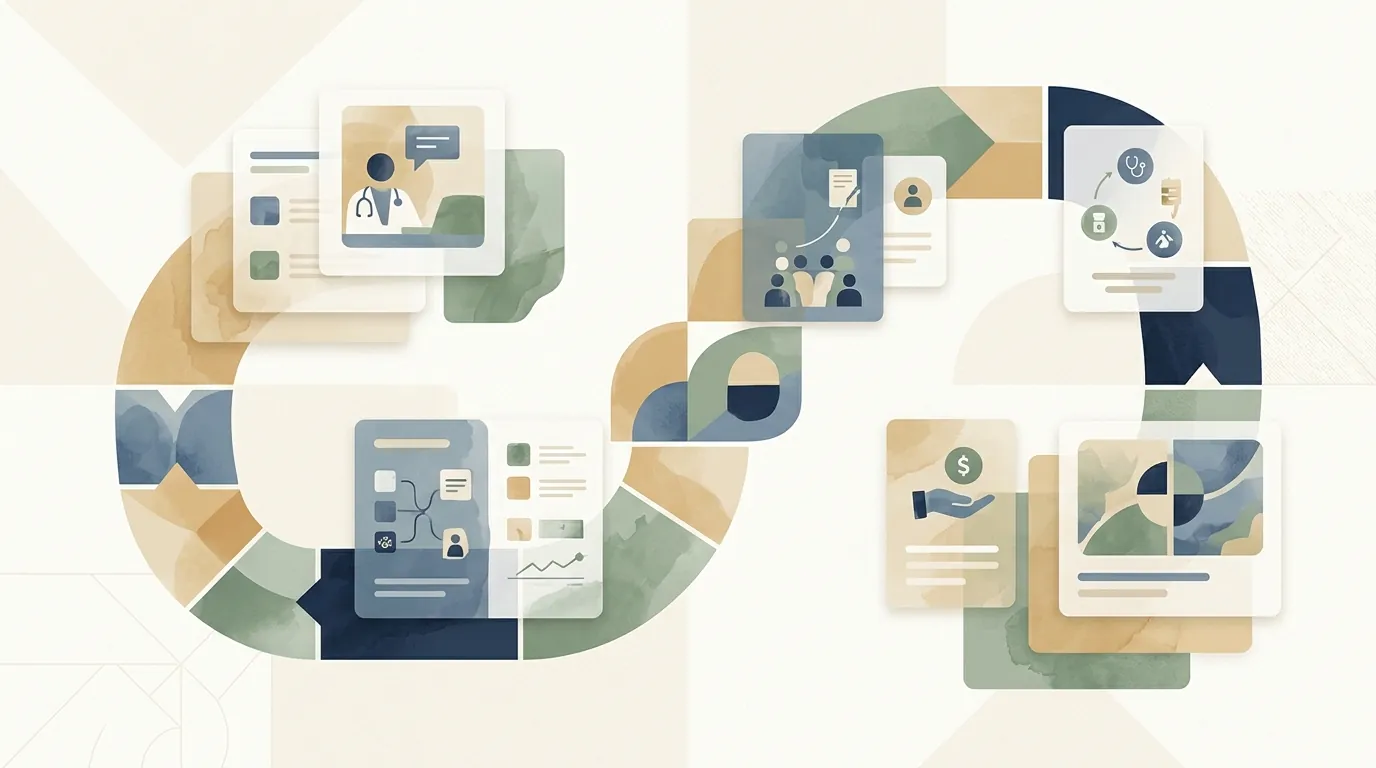 Soft editorial visual representing calm, written travel and therapy-planning coordination.